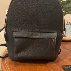 Maison Sabre Black Leather Backpack